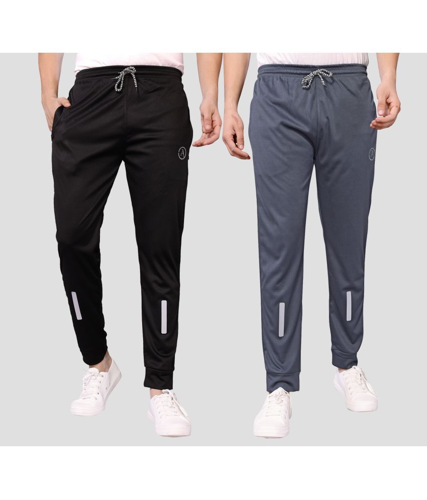     			Anand Multicolor Lycra Men's Joggers ( Pack of 2 )