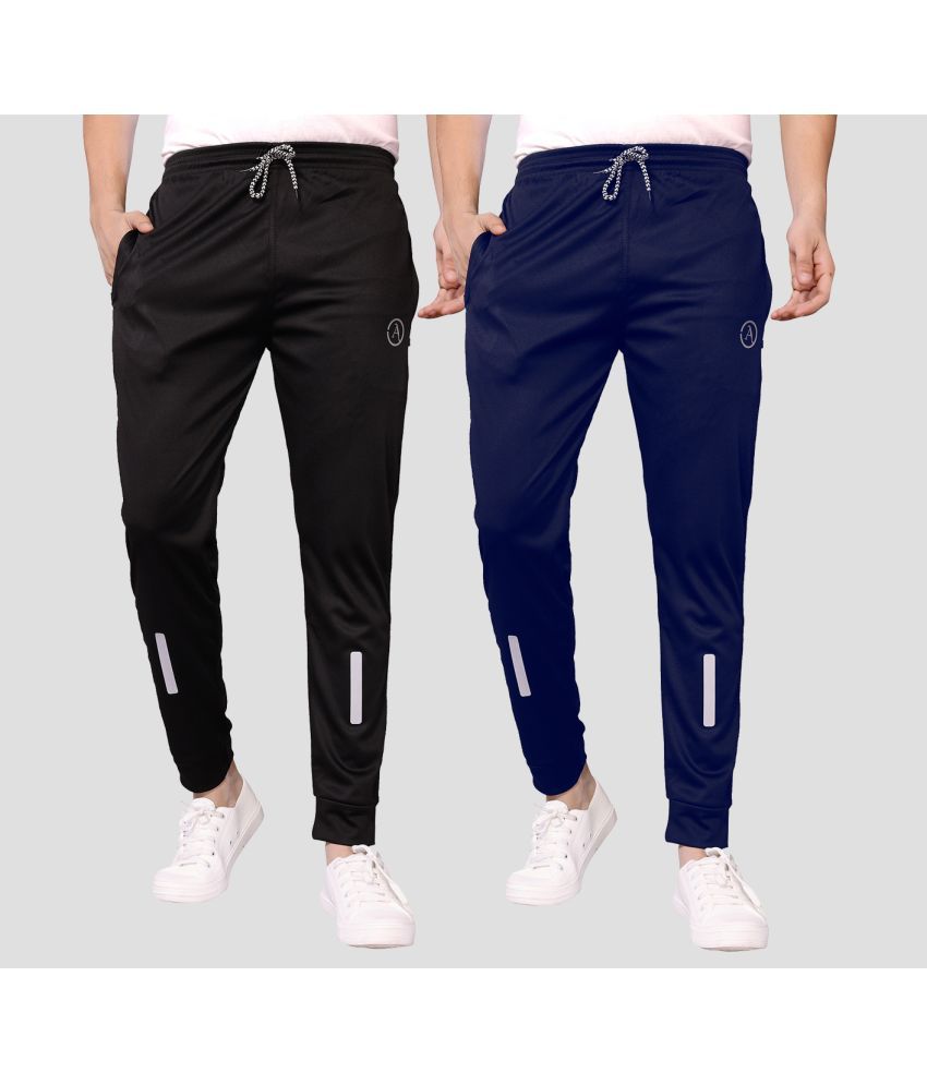     			Anand Multicolor Lycra Men's Joggers ( Pack of 2 )