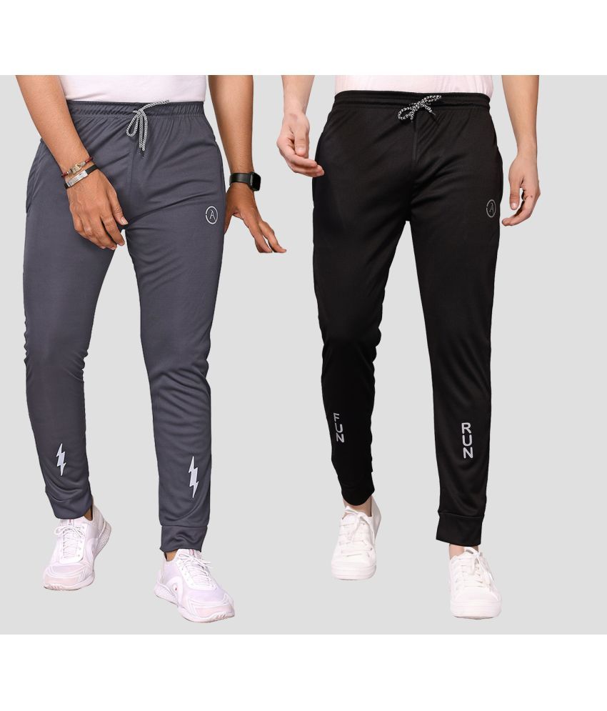     			Anand Multicolor Lycra Men's Joggers ( Pack of 2 )