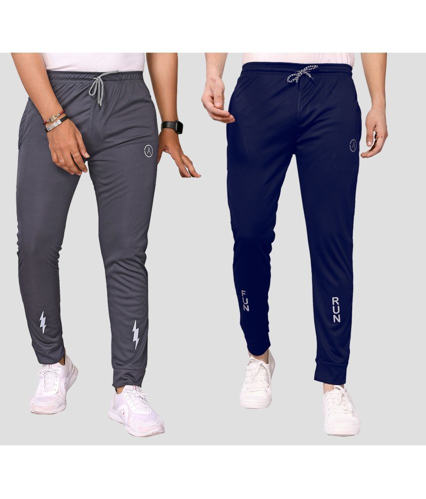     			Anand Multicolor Lycra Men's Joggers ( Pack of 2 )