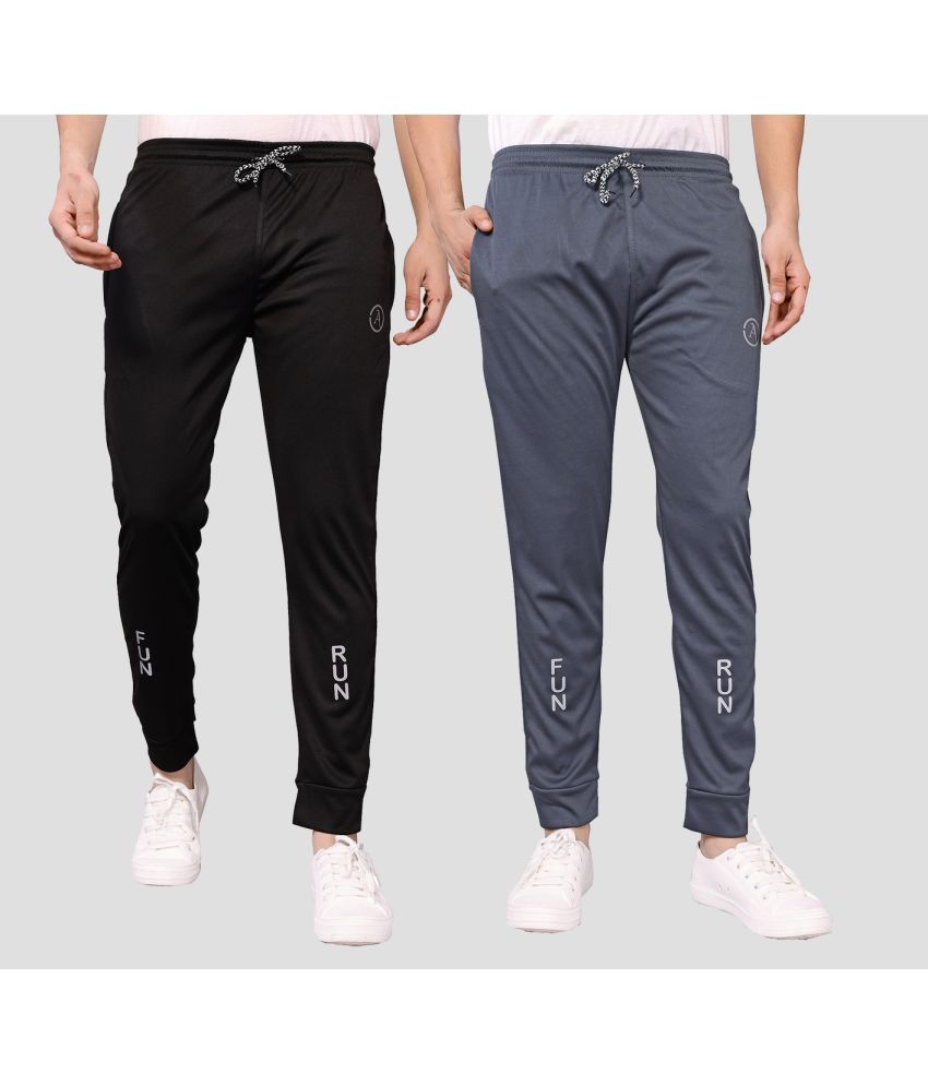     			Anand Multicolor Lycra Men's Joggers ( Pack of 2 )