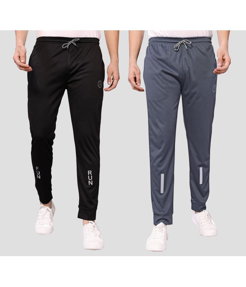     			Anand Multicolor Lycra Men's Joggers ( Pack of 2 )