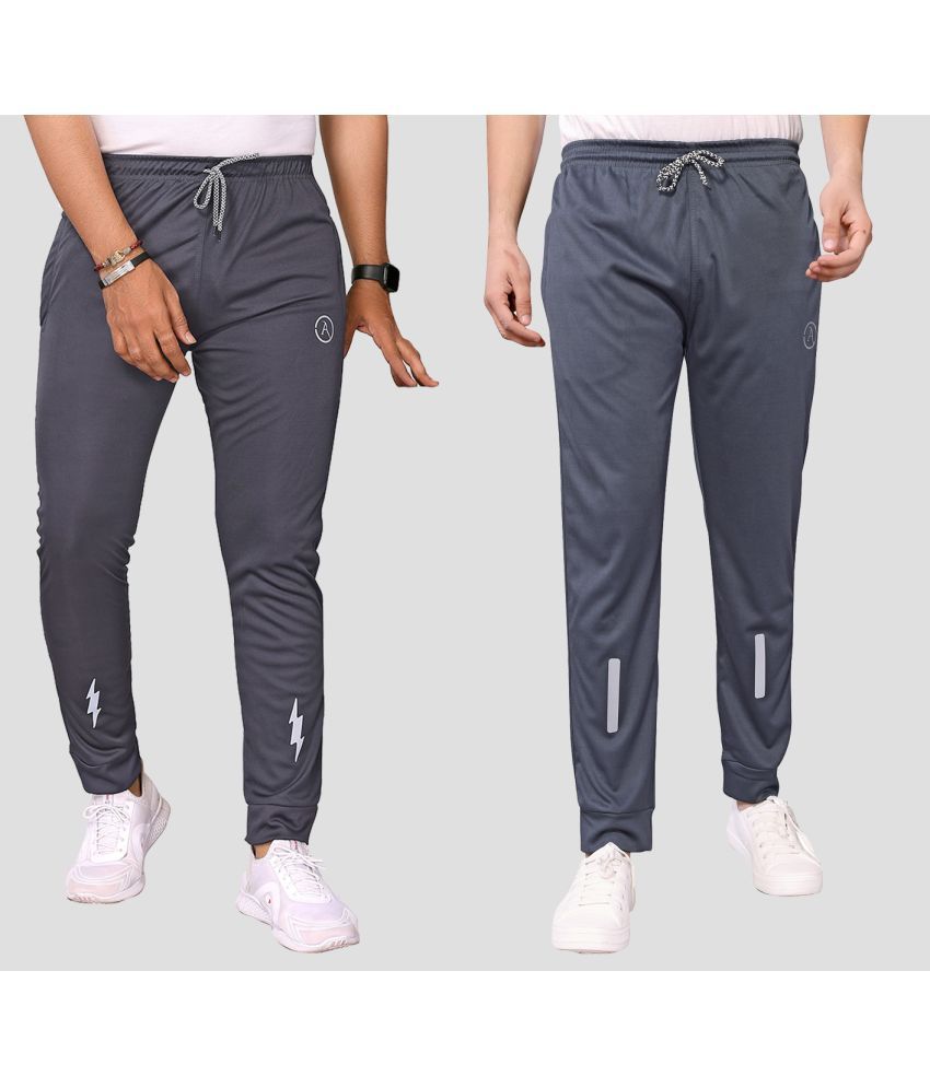     			Anand Multicolor Lycra Men's Joggers ( Pack of 2 )