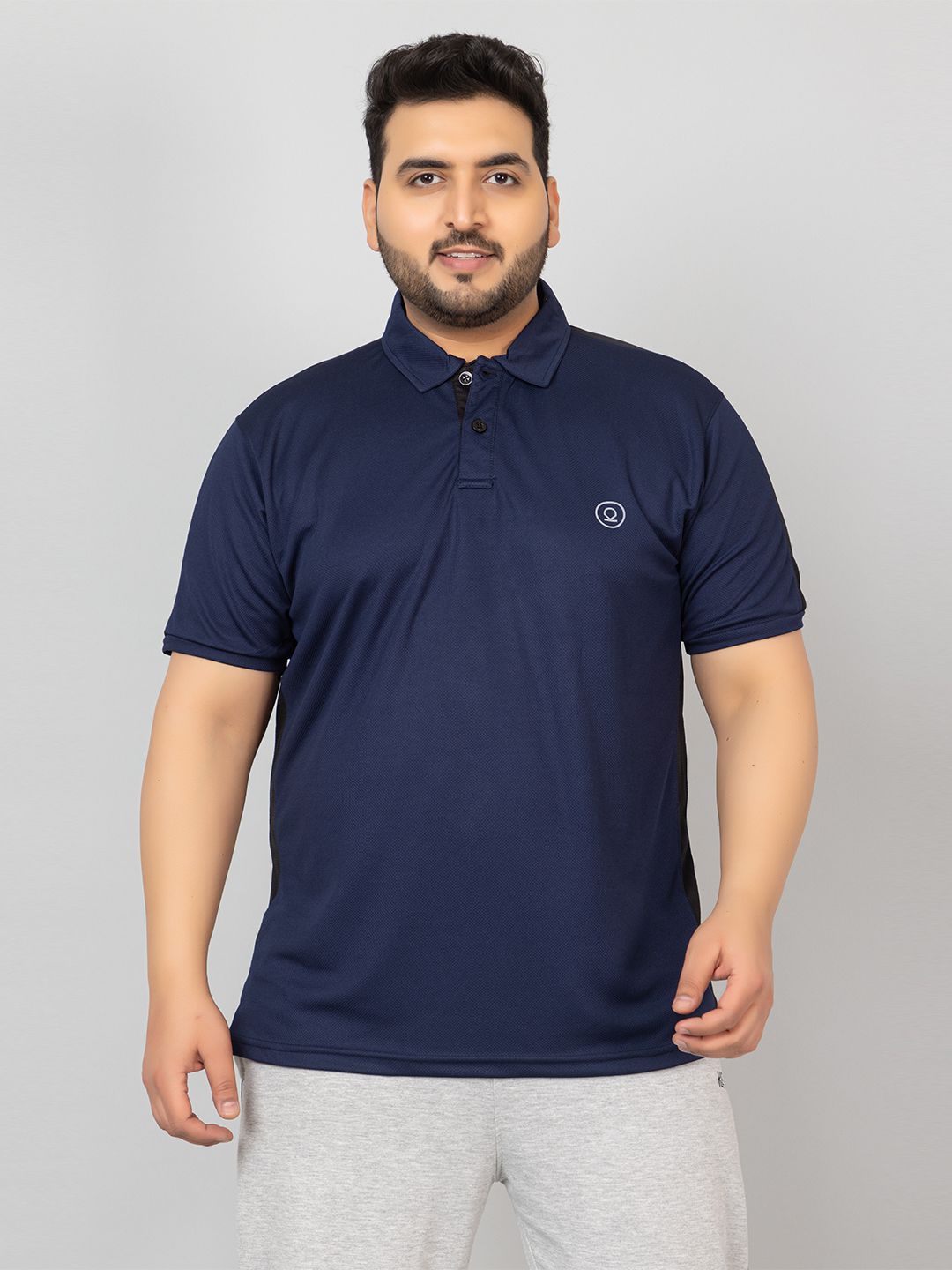     			Chkokko Polyester Regular Fit Solid Half Sleeves Men's Polo T Shirt - Navy Blue ( Pack of 1 )