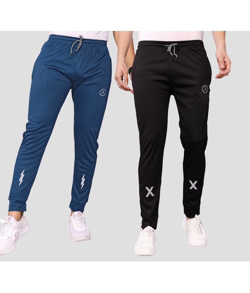     			Kashvi Multicolor Lycra Men's Joggers ( Pack of 2 )