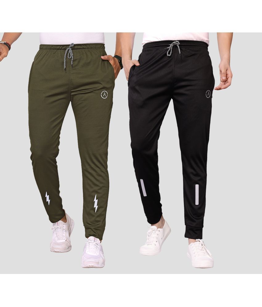     			Kashvi Multicolor Lycra Men's Joggers ( Pack of 2 )