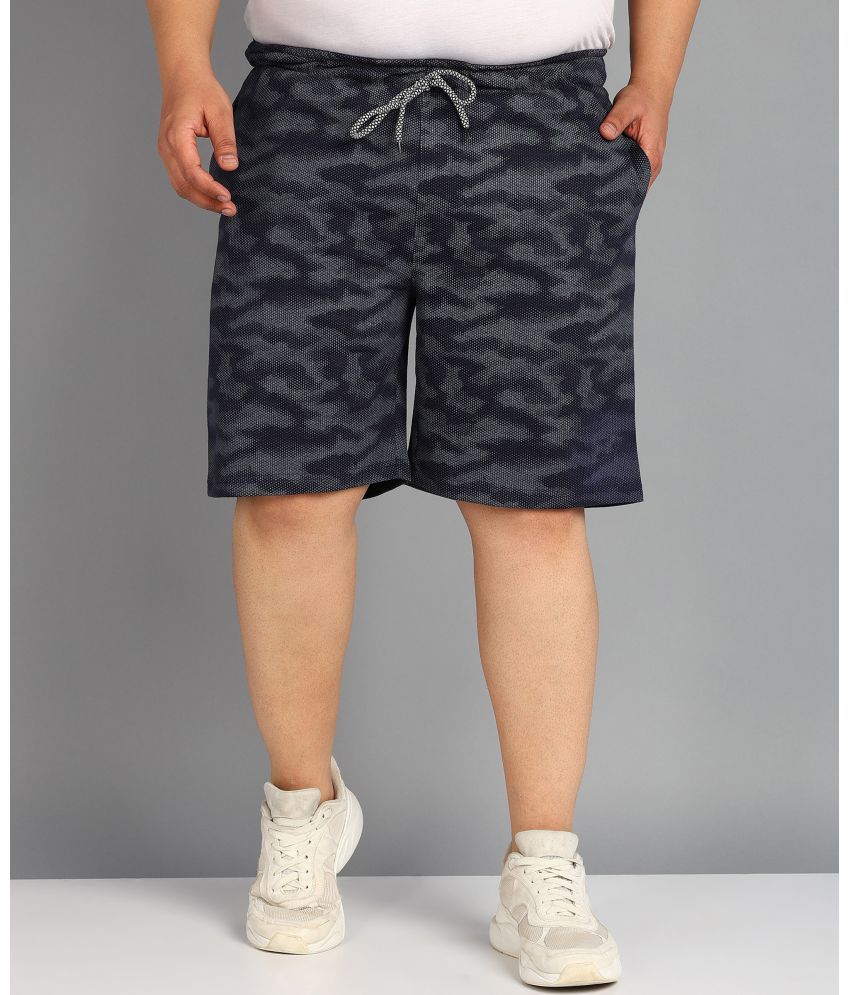     			XFOX Navy Blue Blended Men's Shorts ( Pack of 1 )