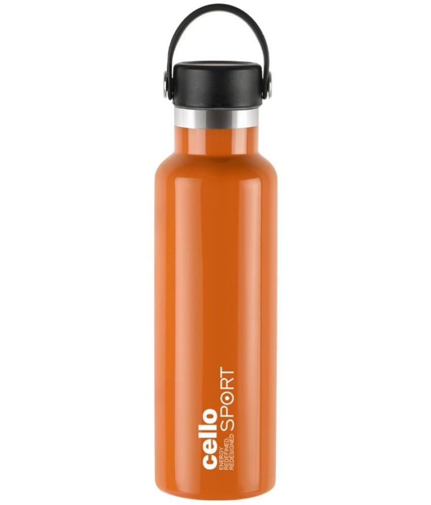     			Cello Aqua Bliss Vacusteel Orange Steel Flask ( 1100 ml )