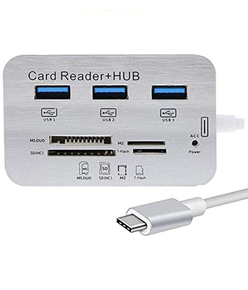     			EKRAJ 3 port USB Hub 3.0/3.1+ All in one Card Reader