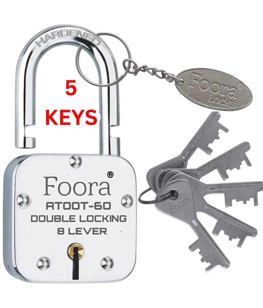     			Foora Atoot 60mm  Padlock with 5 Keys and Key Chain