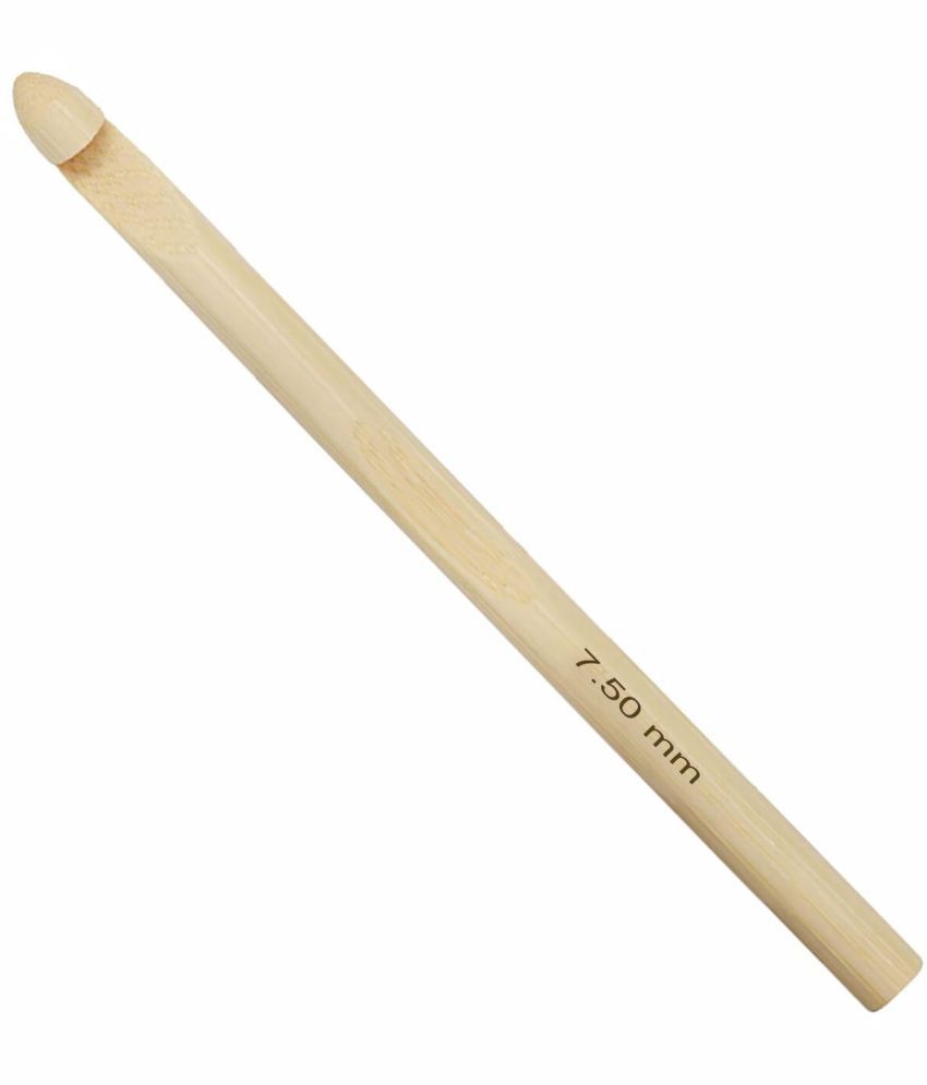     			Jyoti Crochet Hook Bamboo for Wool Work, Hand Knitted Sewing DIY Craft Weaving Needle, Ideal for Sweaters, Purses, Scarves, Sling Bag, Hats, and Booties, 15888 (6"/15cm of Size 1/7.5mm) - 5 Pieces