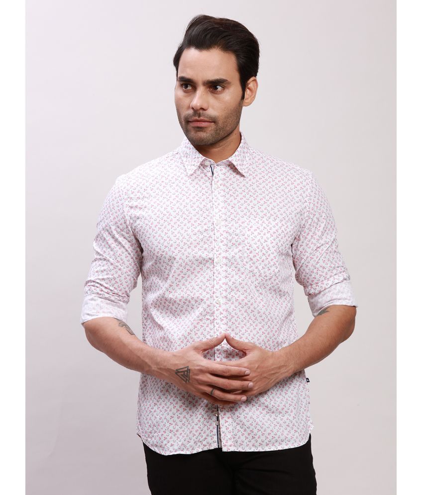     			Parx 100% Cotton Slim Fit Printed Full Sleeves Men's Casual Shirt - White ( Pack of 1 )