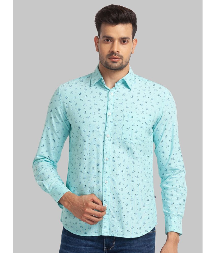     			Parx 100% Cotton Slim Fit Printed Full Sleeves Men's Casual Shirt - Green ( Pack of 1 )