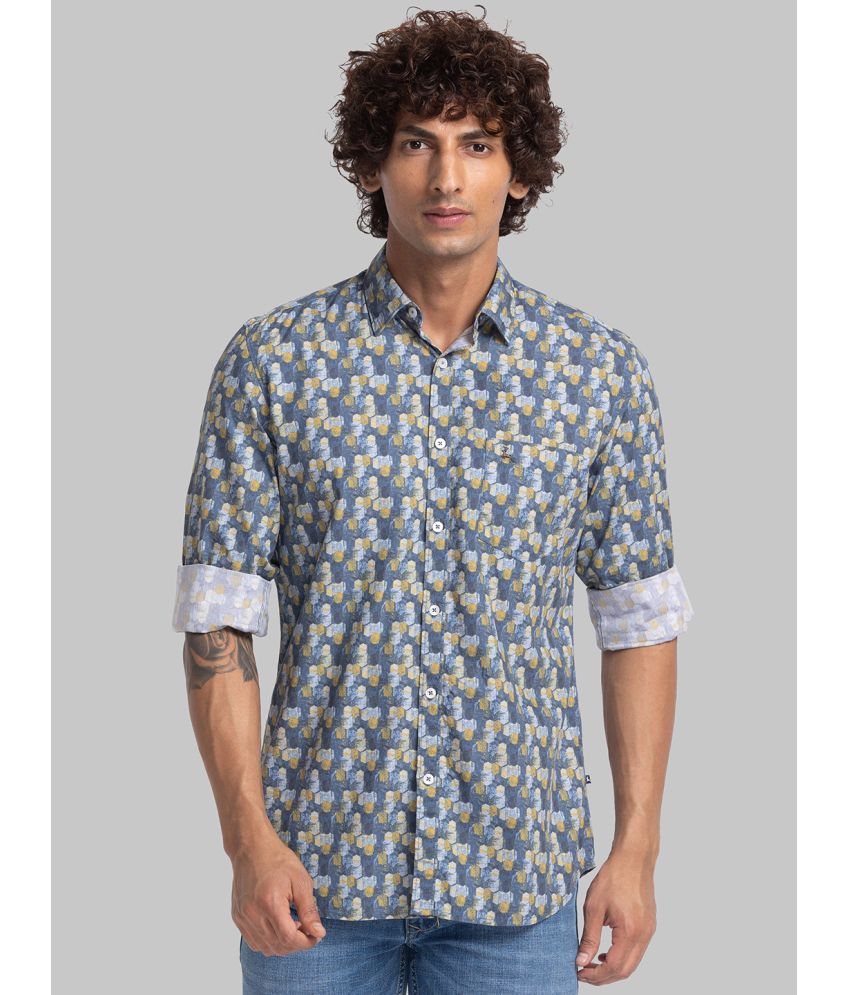     			Parx 100% Cotton Slim Fit Printed Full Sleeves Men's Casual Shirt - Blue ( Pack of 1 )