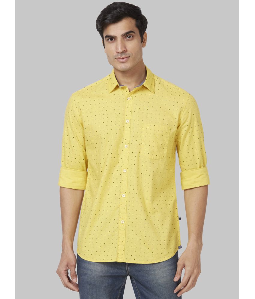    			Parx 100% Cotton Slim Fit Printed Full Sleeves Men's Casual Shirt - Yellow ( Pack of 1 )