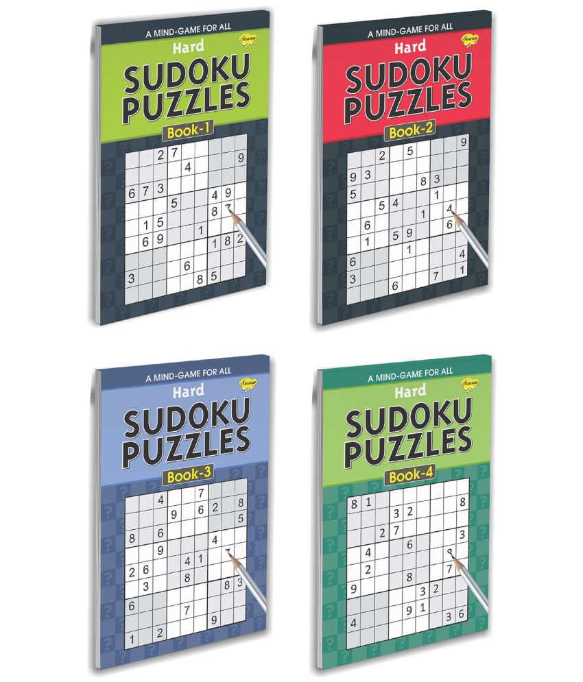     			Sawan Present Set Of 4 Sudoku Puzzles Books | Hard Sudoku Puzzles-1 To 4 (Perfect Binding, Manoj Publications Editorial Board)
