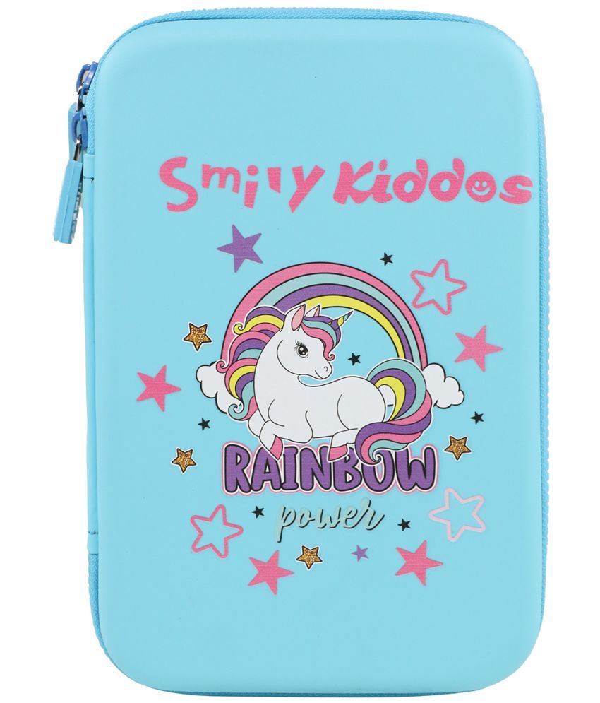     			Single Compartment Eva Pencil Unicorn power- Light Blue