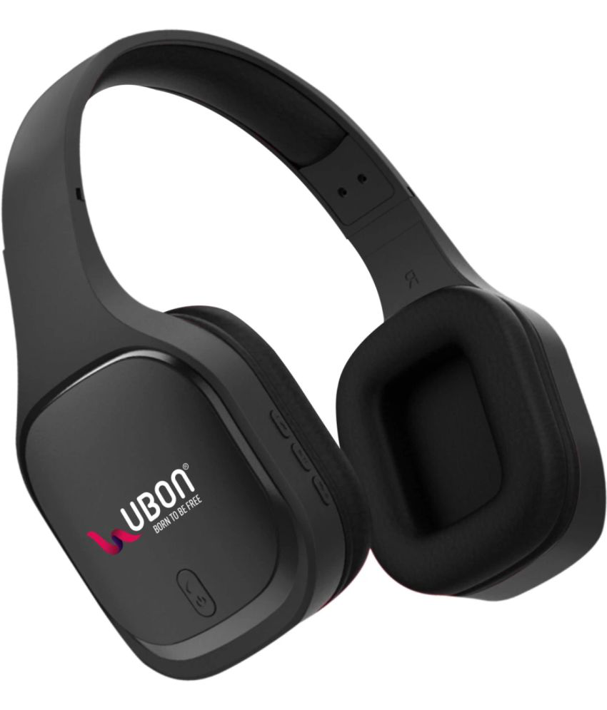     			UBON BT 5690 Bluetooth Bluetooth Headphone On Ear 12 Hours Playback Active Noise cancellation IPX4(Splash & Sweat Proof) Black