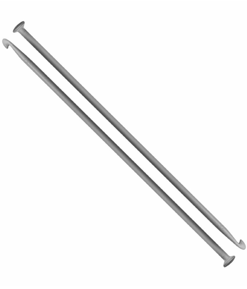     			Jyoti Crochet Hook Aluminium for Wool Work, Hand Knitted Sewing DIY Craft Weaving Needle, Ideal for Sweaters, Purses, Scarves, Hats, and Booties, 15755 (Silver, 10"/25cm of Size 11 / 3mm) - 5 Pieces