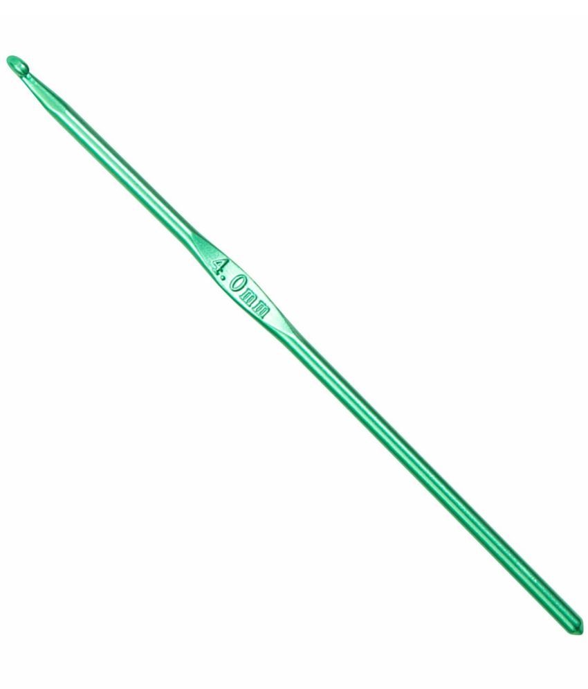     			Jyoti Crochet Hook Aluminium for Wool Work, Hand Knitted Sewing DIY Craft Weaving Needle, Ideal for Sweaters, Purses, Scarves, and Booties, 15799 (Colored, 6"/15cm of Size 8 / 4mm) - 10 Pieces