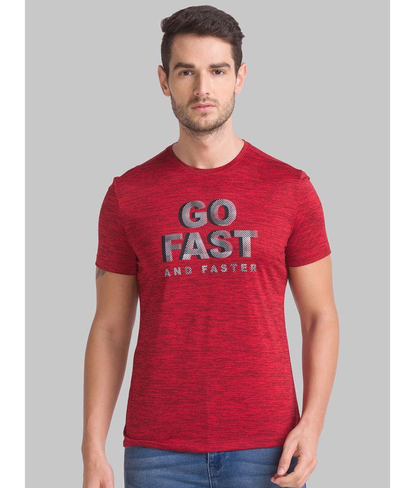     			Parx Polyester Regular Fit Printed Half Sleeves Men's T-Shirt - Red ( Pack of 1 )