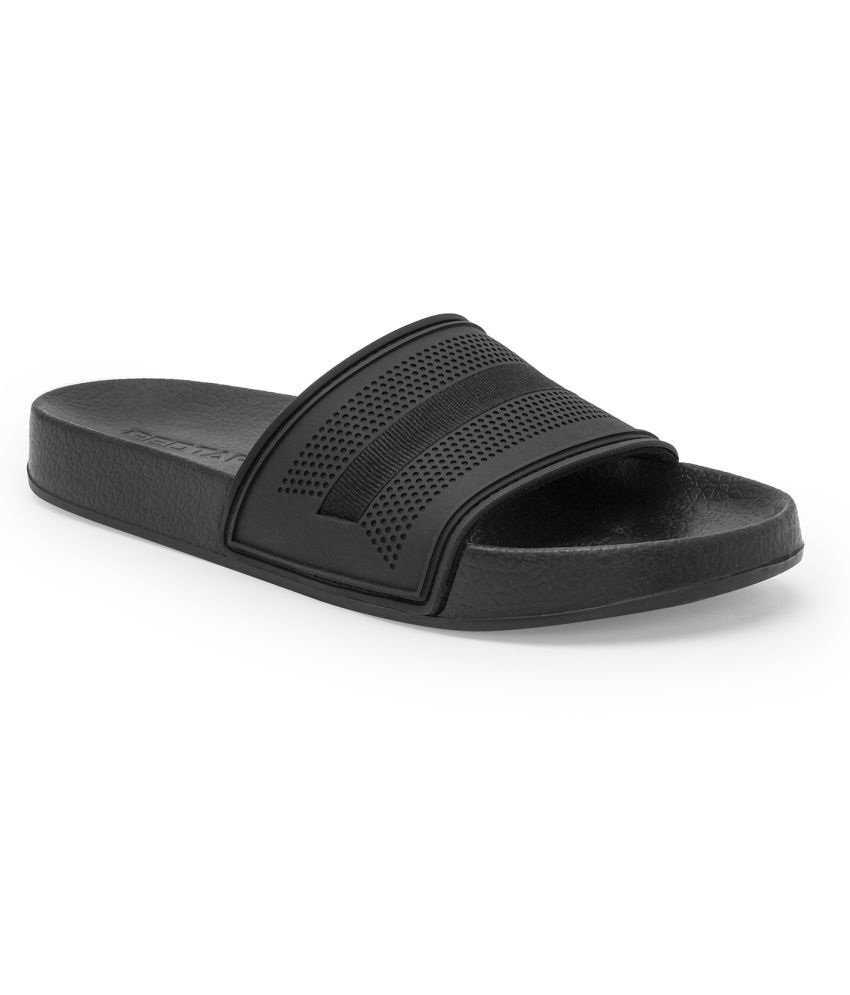     			Red Tape Black Men's Slide Flip Flop