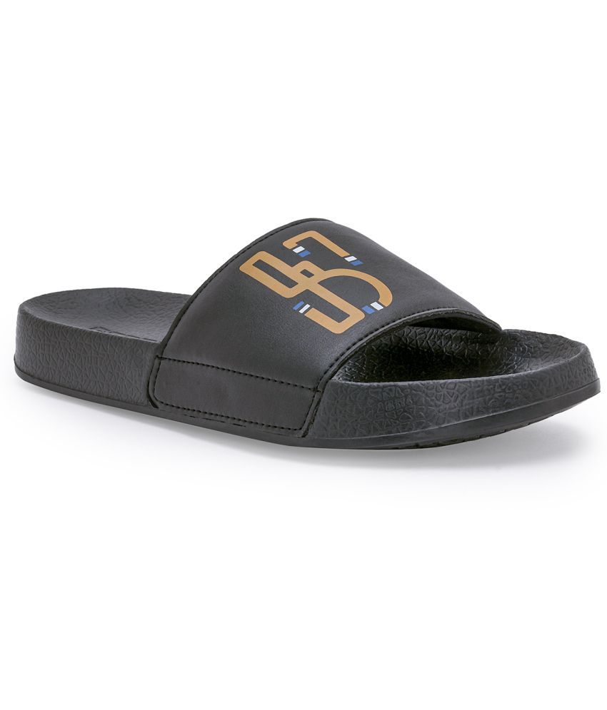     			Red Tape Black Men's Slide Flip Flop