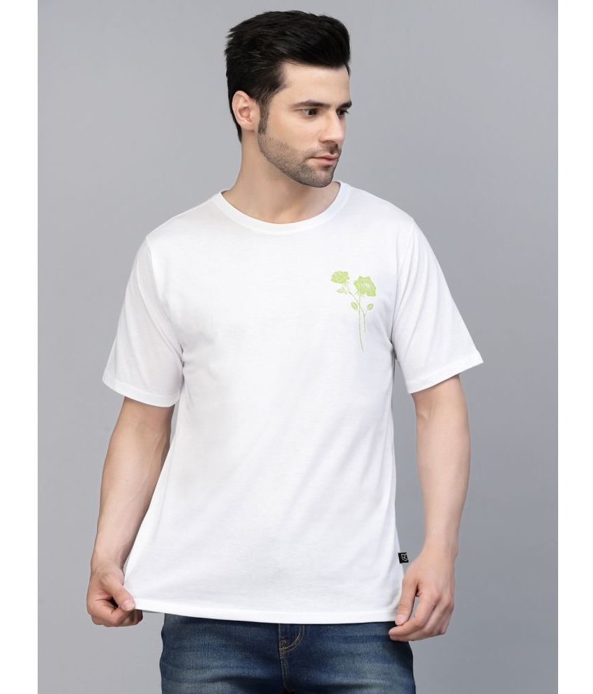     			Rigo Pack of 1 Cotton Oversized Fit Men's T-Shirt ( White )