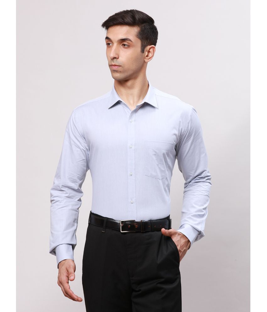     			Park Avenue 100% Cotton Slim Fit Solids Full Sleeves Men's Casual Shirt - Grey ( Pack of 1 )
