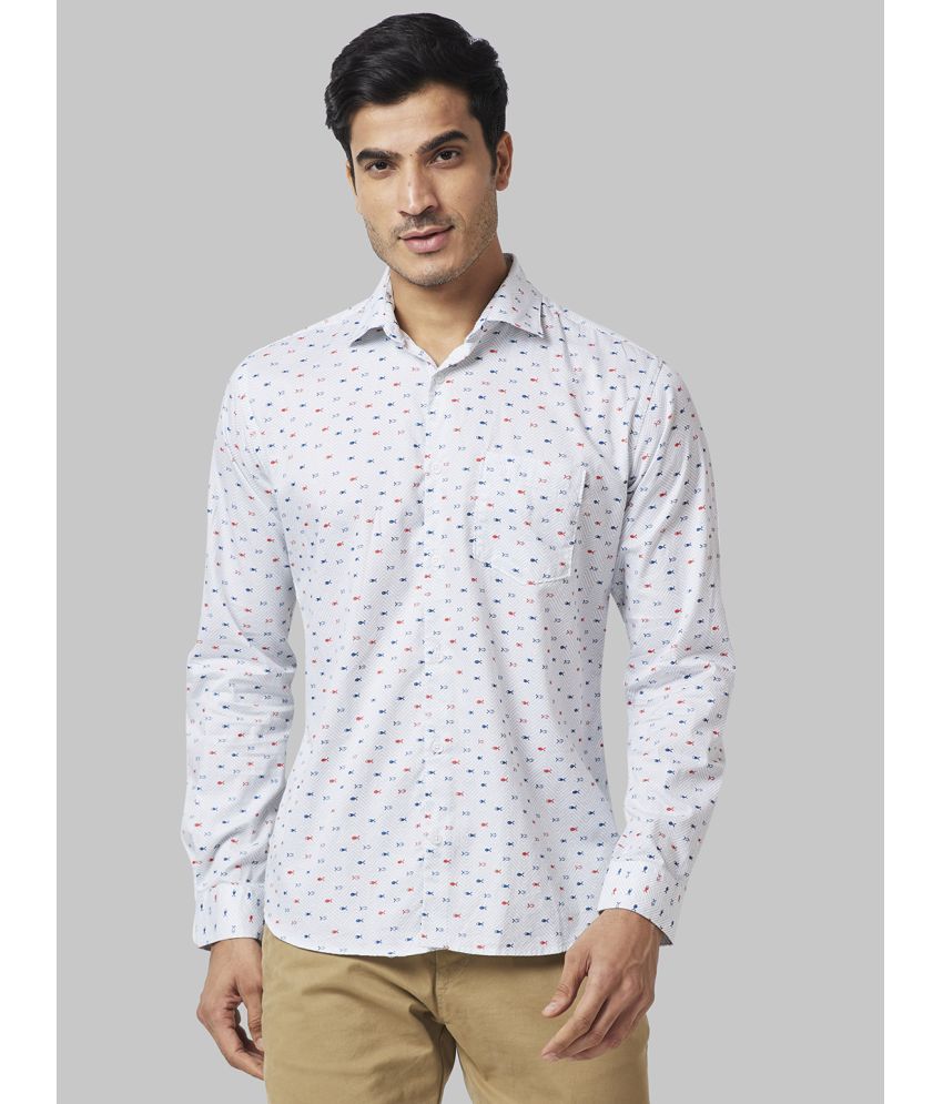     			Park Avenue 100% Cotton Slim Fit Printed Full Sleeves Men's Casual Shirt - White ( Pack of 1 )