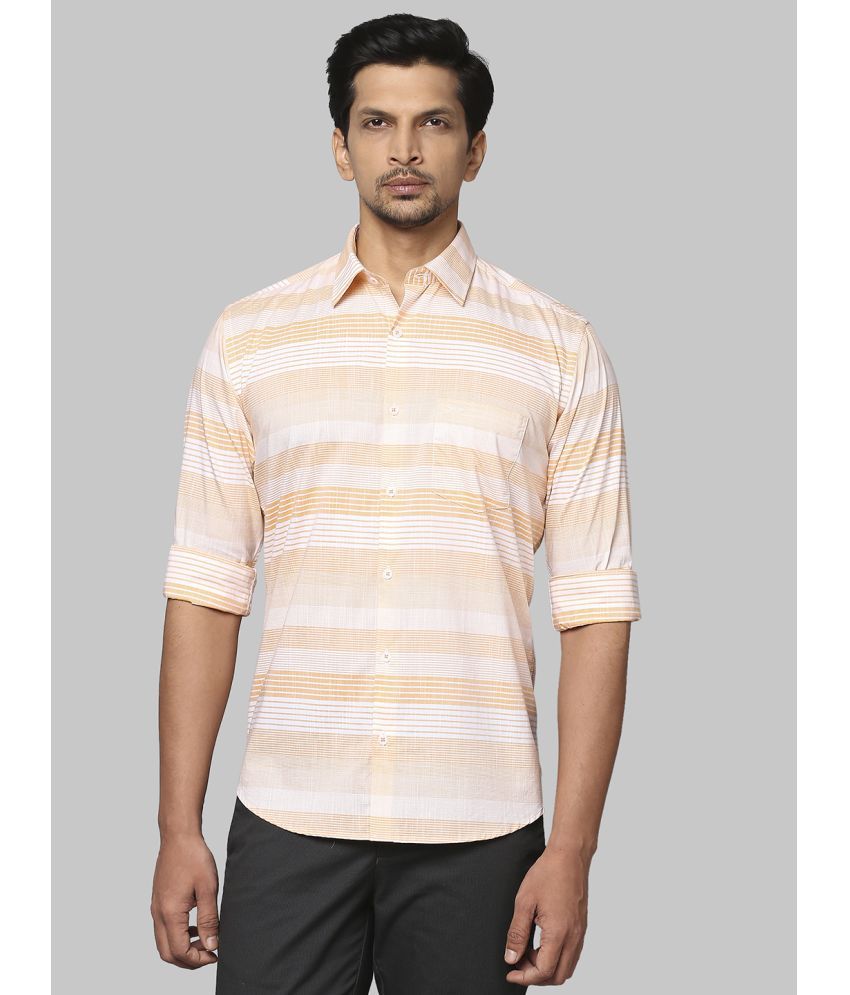     			Park Avenue 100% Cotton Slim Fit Self Design Full Sleeves Men's Casual Shirt - Orange ( Pack of 1 )