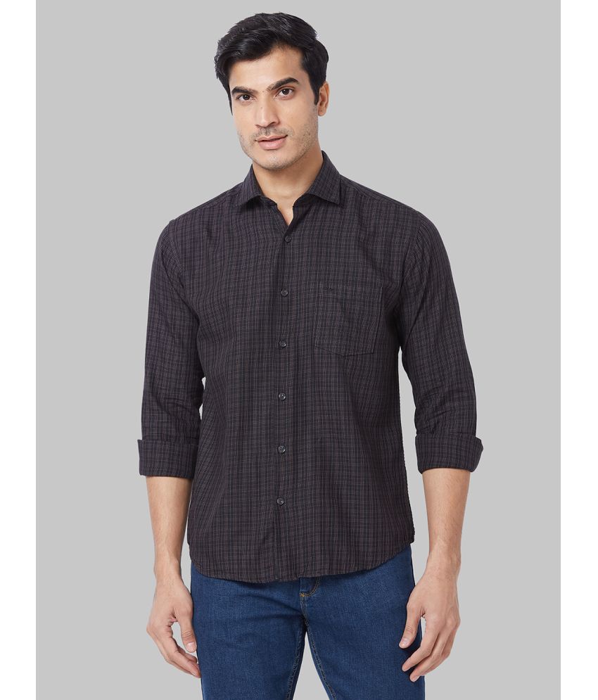     			Park Avenue 100% Cotton Slim Fit Checks Full Sleeves Men's Casual Shirt - Black ( Pack of 1 )