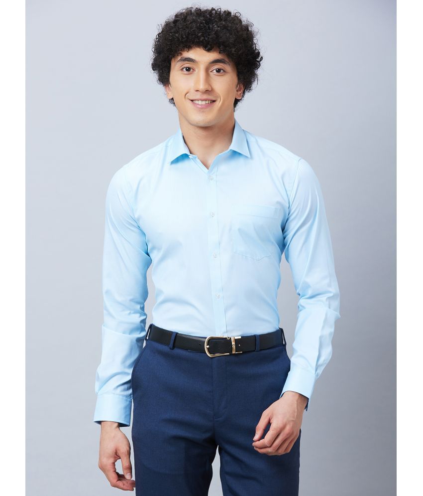     			Park Avenue Cotton Blend Slim Fit Full Sleeves Men's Formal Shirt - Light Blue ( Pack of 1 )