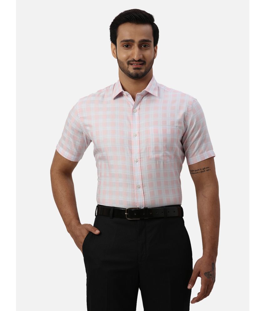     			Park Avenue Cotton Regular Fit Half Sleeves Men's Formal Shirt - Red ( Pack of 1 )