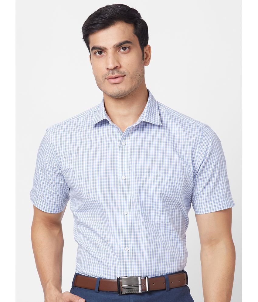    			Park Avenue Cotton Regular Fit Half Sleeves Men's Formal Shirt - Blue ( Pack of 1 )