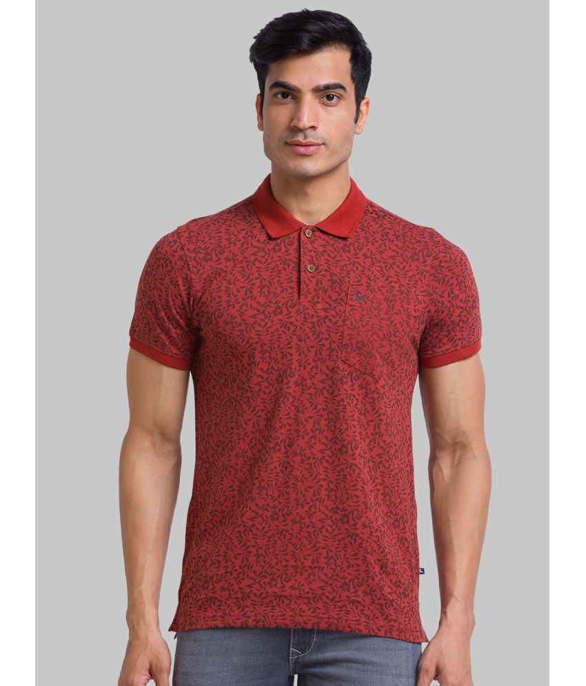     			Parx Cotton Regular Fit Printed Half Sleeves Men's Polo T Shirt - Orange ( Pack of 1 )