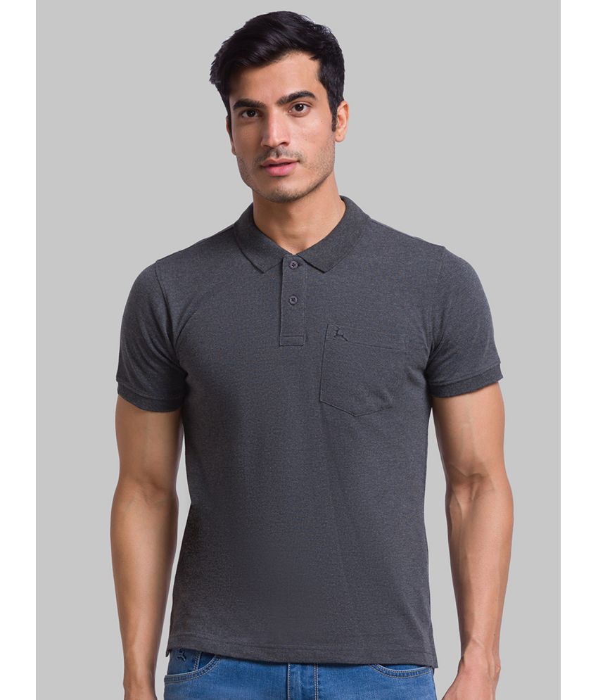     			Parx Cotton Regular Fit Solid Half Sleeves Men's Polo T Shirt - Grey ( Pack of 1 )