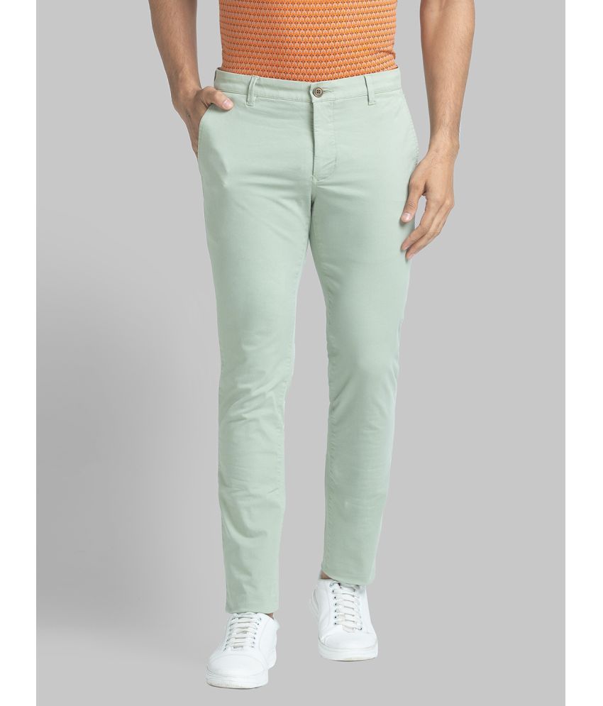     			Parx Slim Flat Men's Chinos - Green ( Pack of 1 )