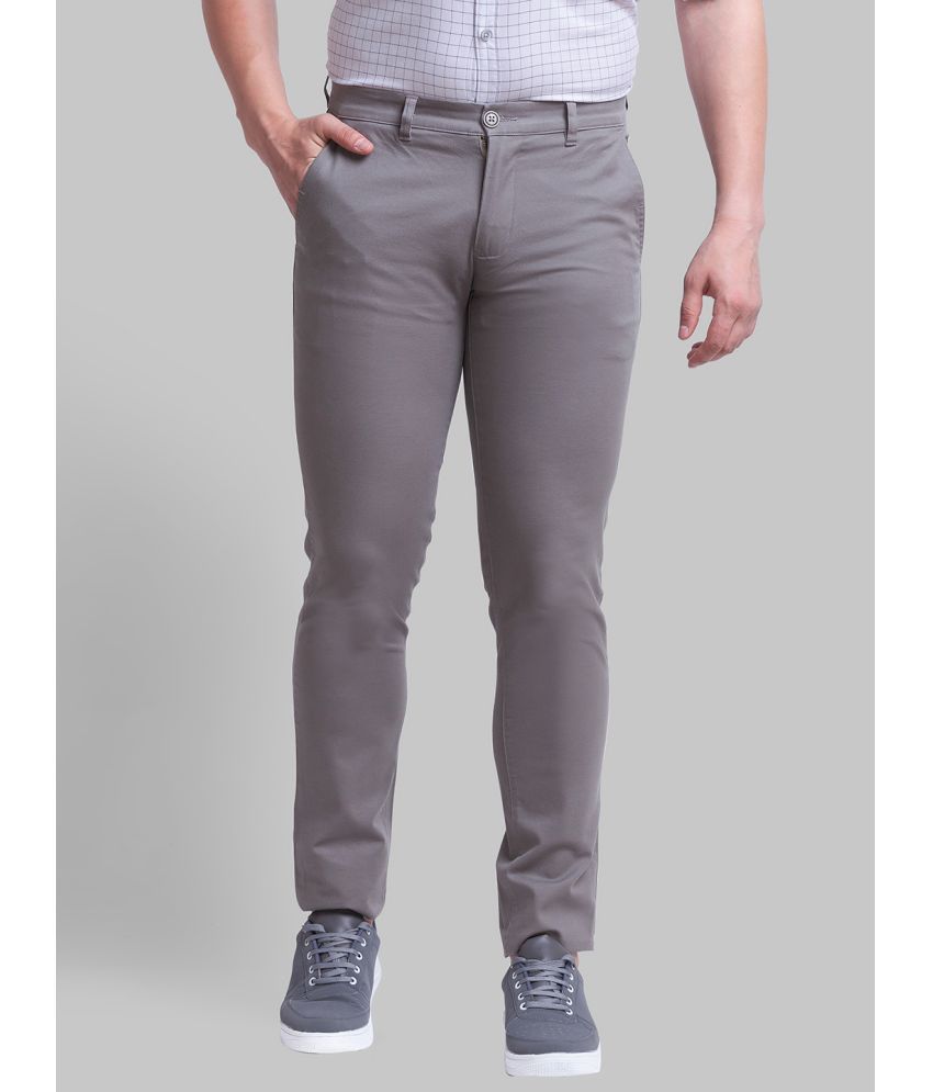     			Parx Tapered Flat Men's Chinos - Grey ( Pack of 1 )