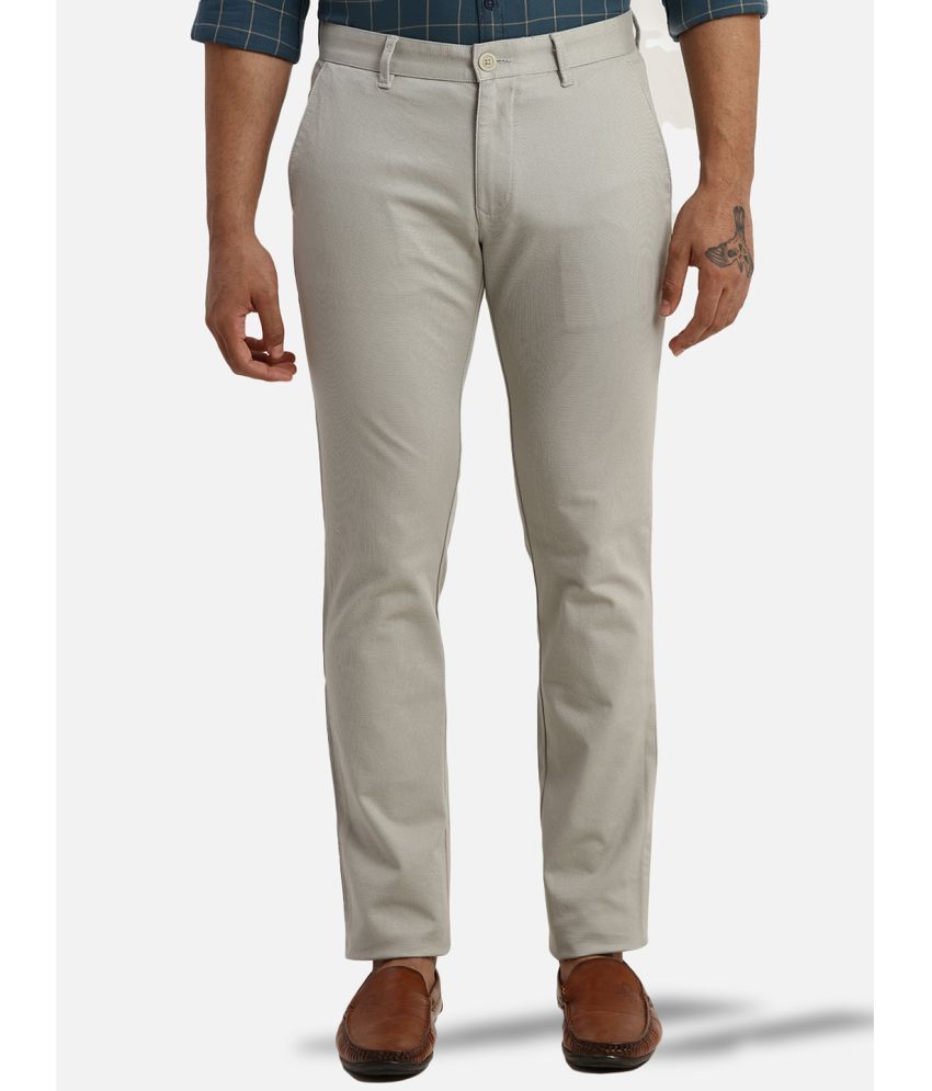     			Parx Tapered Flat Men's Chinos - Grey ( Pack of 1 )