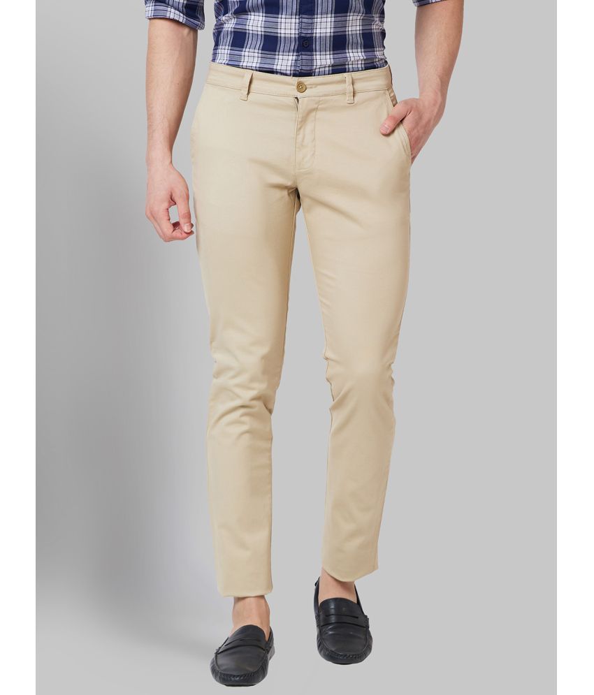     			Parx Tapered Flat Men's Chinos - Brown ( Pack of 1 )