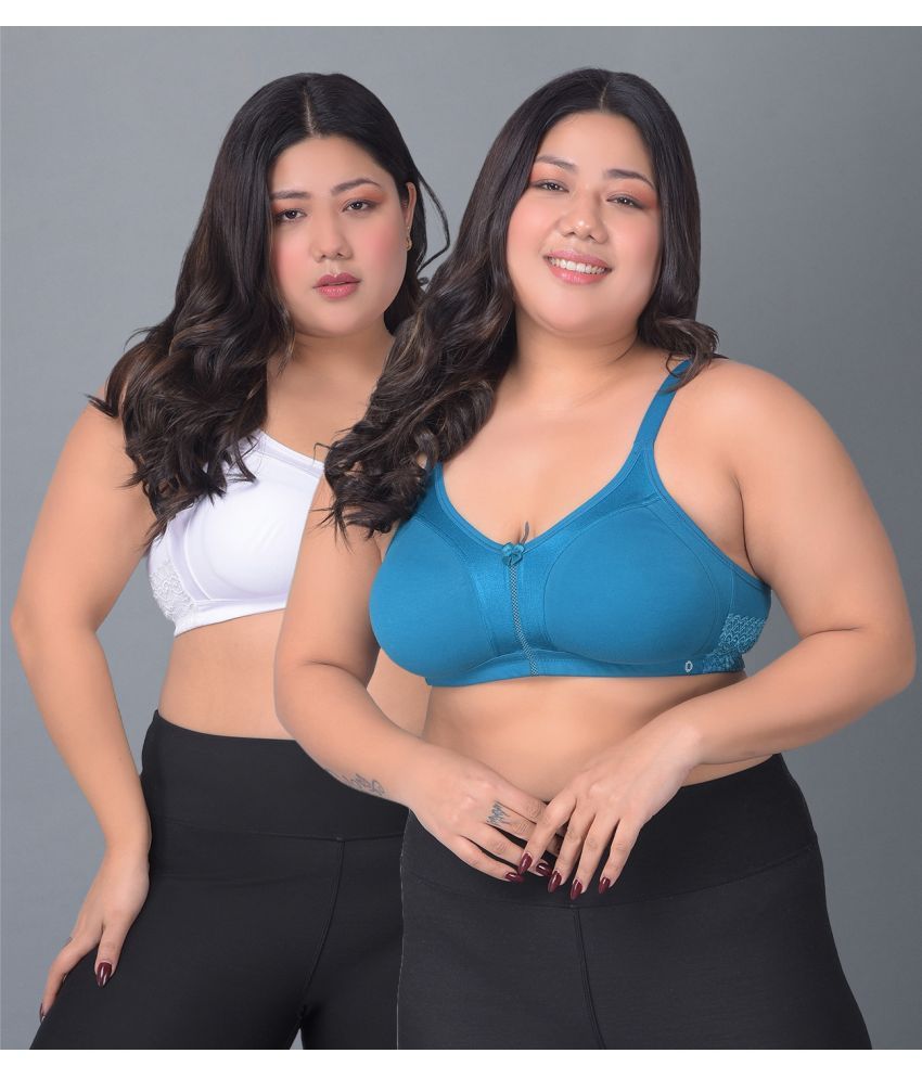     			Dollar Missy Pack of 2 Cotton Women's Everyday Bra ( Multicolor ) DPL-8051-PC-WH-PO2