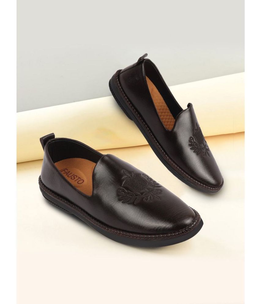     			Fausto Brown Men's Designer Shoes