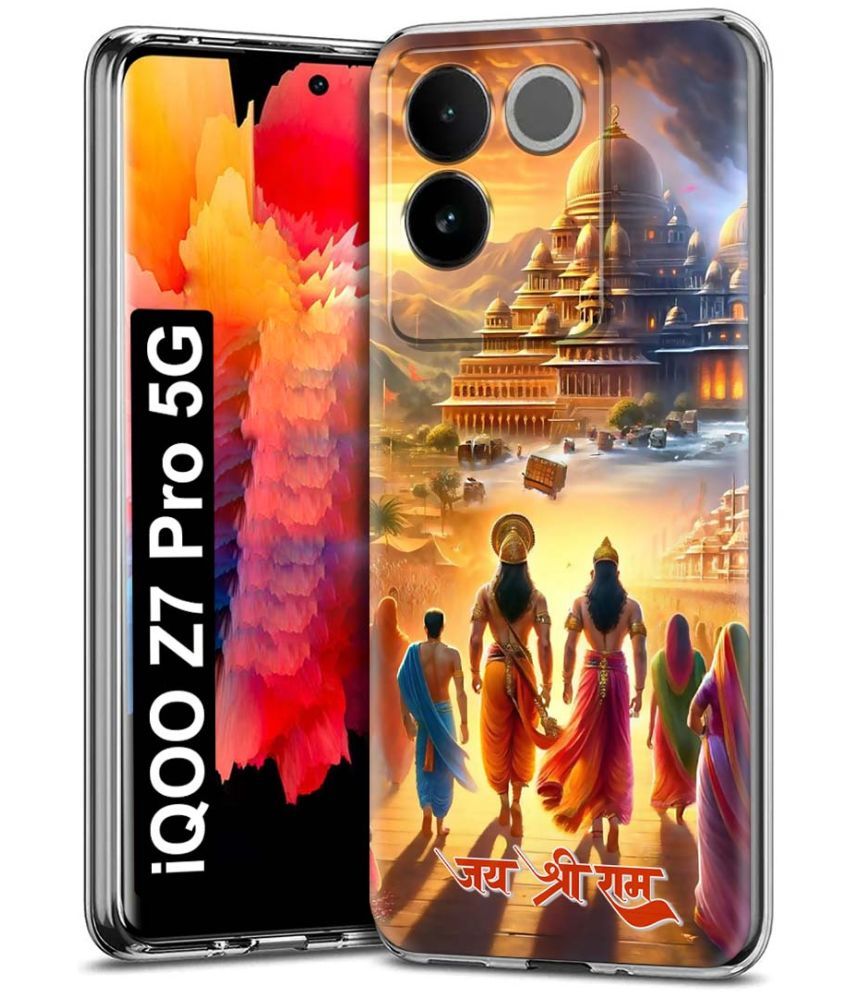     			NBOX Multicolor Printed Back Cover Silicon Compatible For iQOO Z7 Pro 5G ( Pack of 1 )