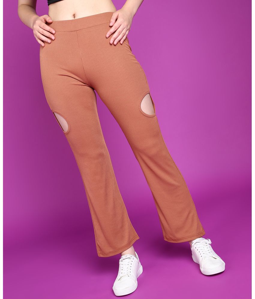     			POPWINGS Rust Polyester Regular Women's Casual Pants ( Pack of 1 )