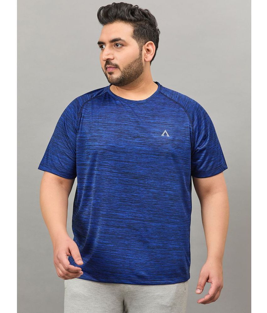     			AUSTIVO Blue Polyester Oversized Fit Men's Sports T-Shirt ( Pack of 1 )