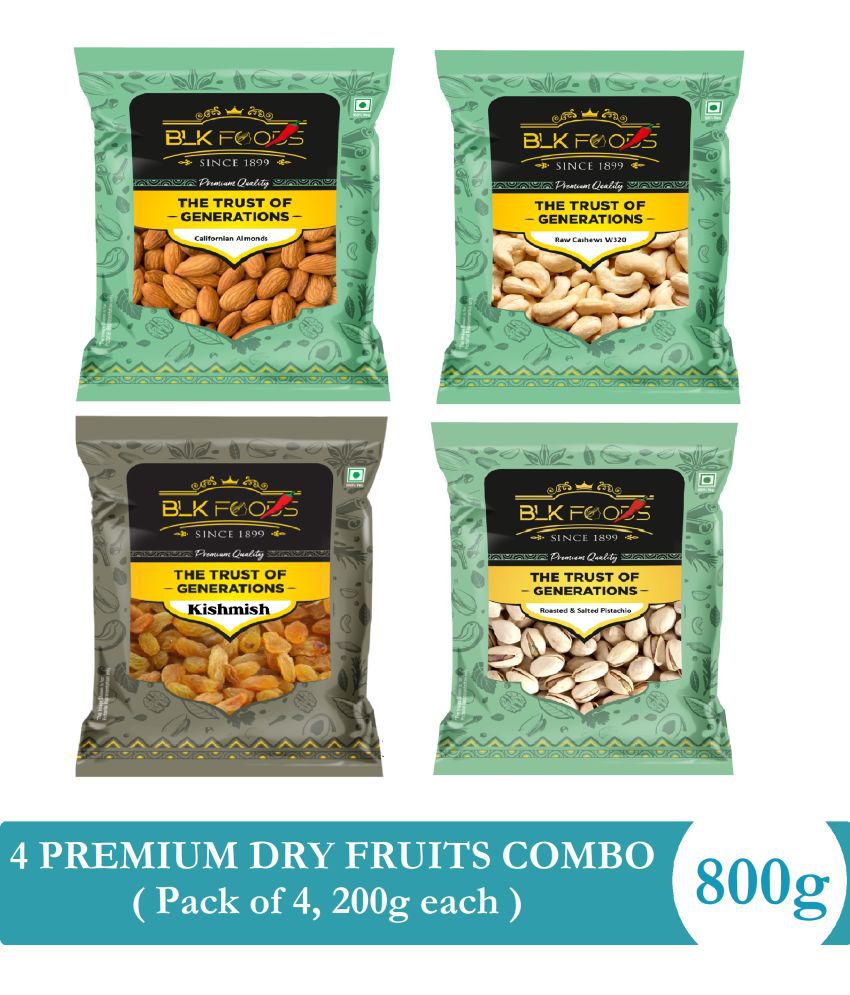     			BLK FOODS Mixed Nuts 800 g Pack of 4