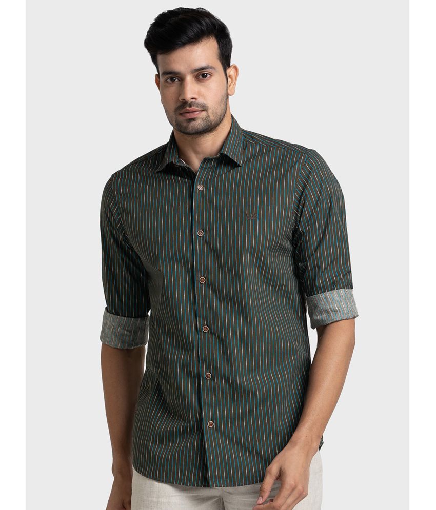     			Colorplus 100% Cotton Regular Fit Printed Full Sleeves Men's Casual Shirt - Green ( Pack of 1 )