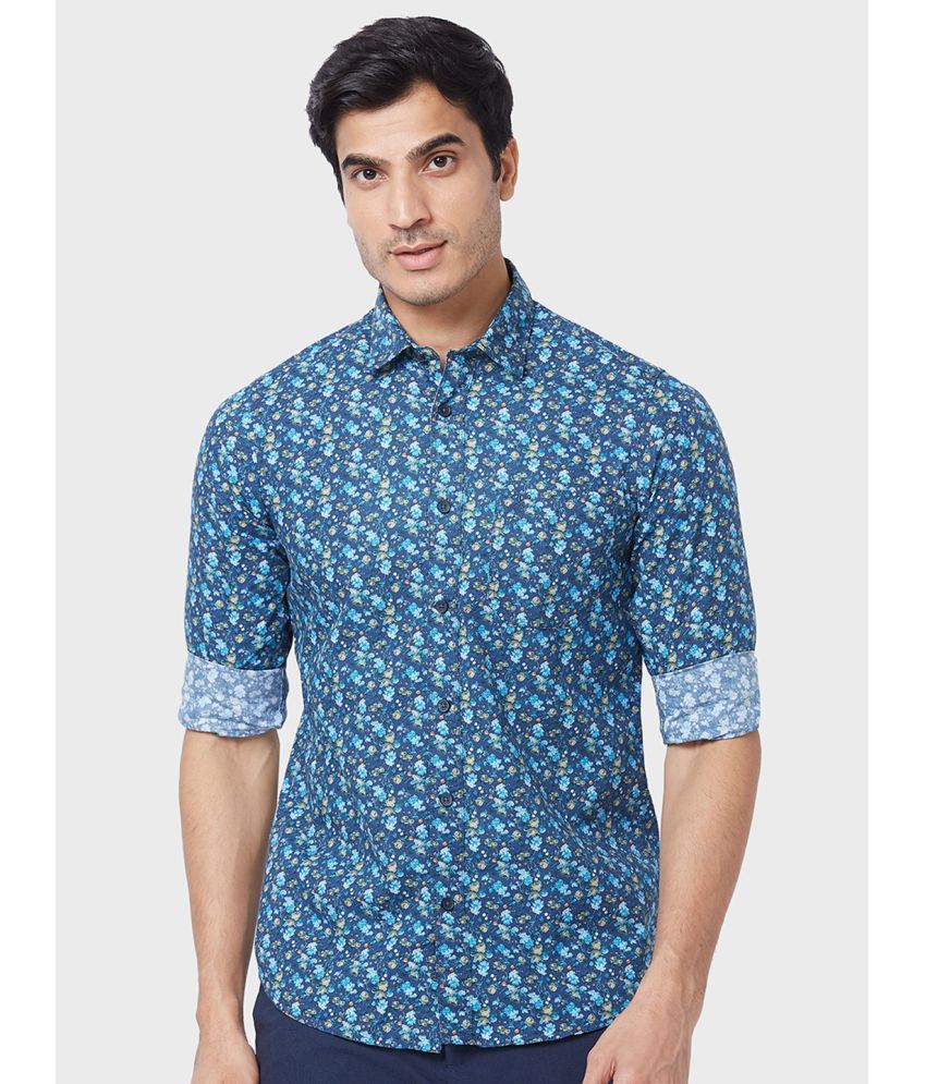     			Colorplus 100% Cotton Regular Fit Printed Full Sleeves Men's Casual Shirt - Blue ( Pack of 1 )