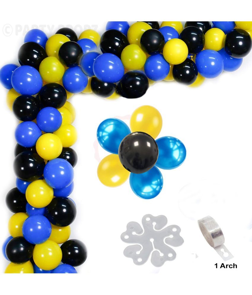     			Kiran Enterprises 50 pcs Metallic Balloon + 1 Balloon Arch + 1 Balloon Glue Dot  Birthday Balloon Decoration